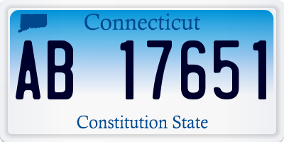 CT license plate AB17651