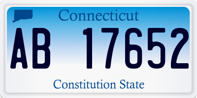 CT license plate AB17652