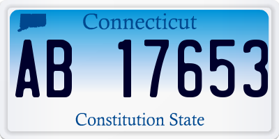 CT license plate AB17653