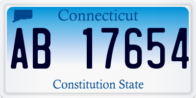 CT license plate AB17654