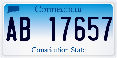 CT license plate AB17657