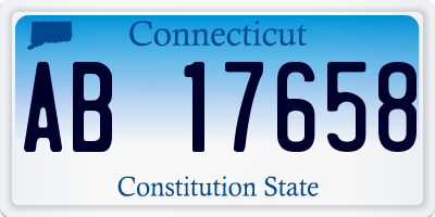 CT license plate AB17658