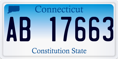 CT license plate AB17663