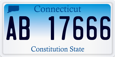 CT license plate AB17666