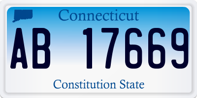 CT license plate AB17669