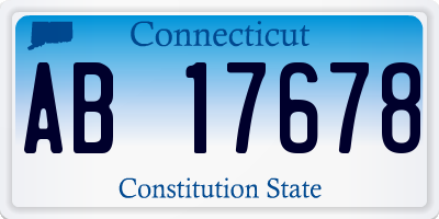 CT license plate AB17678