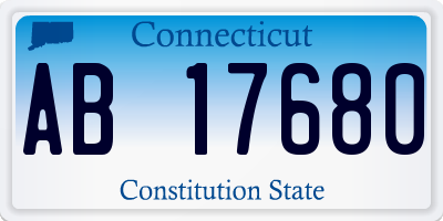 CT license plate AB17680