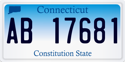 CT license plate AB17681