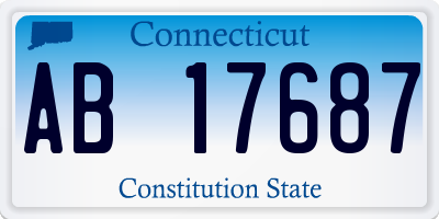 CT license plate AB17687