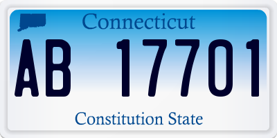 CT license plate AB17701