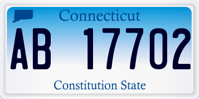 CT license plate AB17702