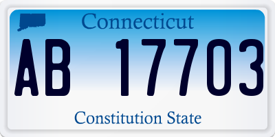 CT license plate AB17703