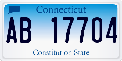 CT license plate AB17704