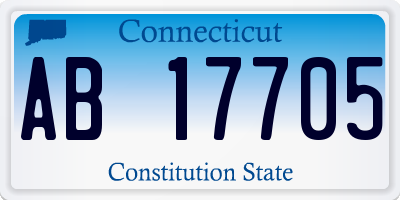 CT license plate AB17705