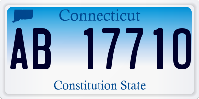 CT license plate AB17710