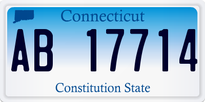 CT license plate AB17714