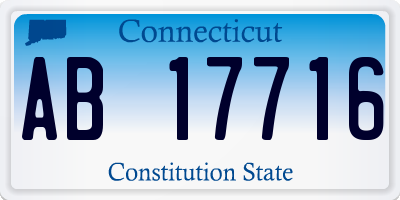 CT license plate AB17716