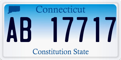 CT license plate AB17717