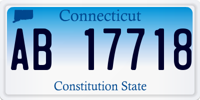 CT license plate AB17718