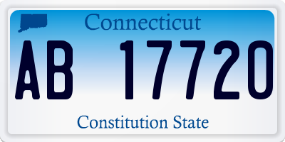 CT license plate AB17720