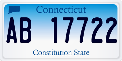 CT license plate AB17722