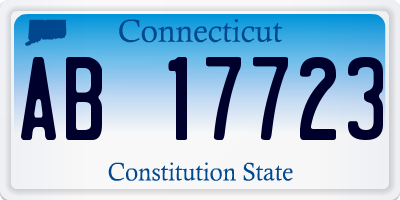 CT license plate AB17723