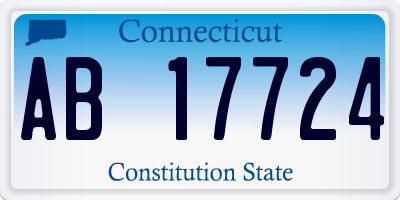 CT license plate AB17724