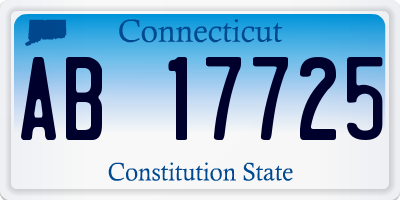 CT license plate AB17725