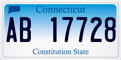 CT license plate AB17728