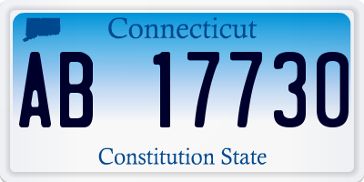 CT license plate AB17730