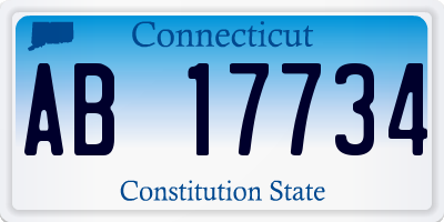 CT license plate AB17734