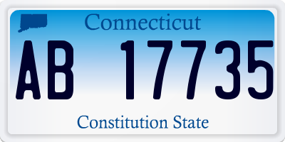 CT license plate AB17735