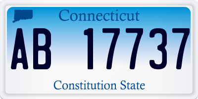 CT license plate AB17737