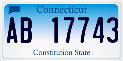 CT license plate AB17743