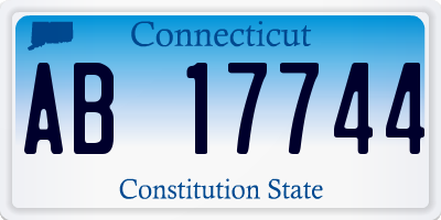 CT license plate AB17744