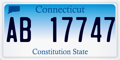 CT license plate AB17747