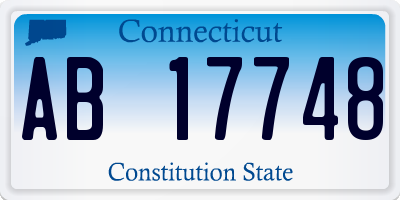 CT license plate AB17748