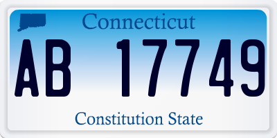 CT license plate AB17749