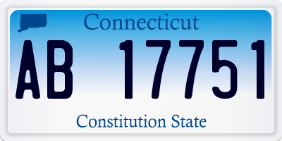 CT license plate AB17751