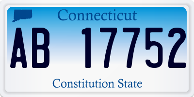 CT license plate AB17752