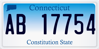 CT license plate AB17754