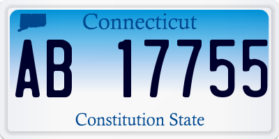 CT license plate AB17755