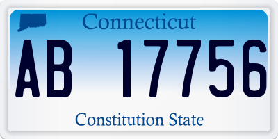 CT license plate AB17756