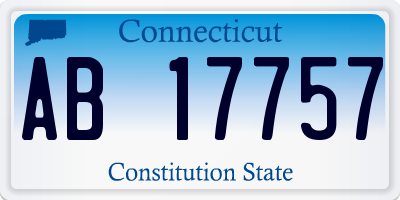 CT license plate AB17757