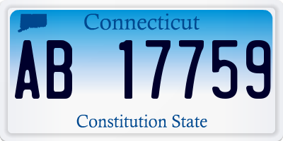 CT license plate AB17759