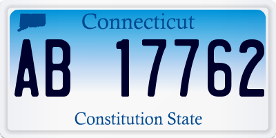 CT license plate AB17762