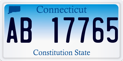 CT license plate AB17765