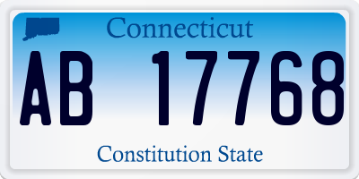 CT license plate AB17768