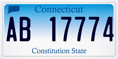 CT license plate AB17774