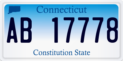 CT license plate AB17778